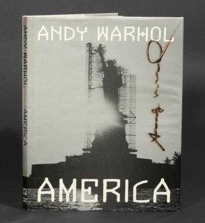 Andy Warhol: America, first edition, signed by Warhol