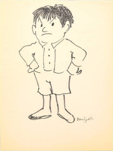 Original drawing by Maurice Sendak of Max from Where the Wild Things Are